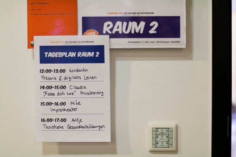 Raumplan Traincamp 2018: Konstantin zu Blended Learning