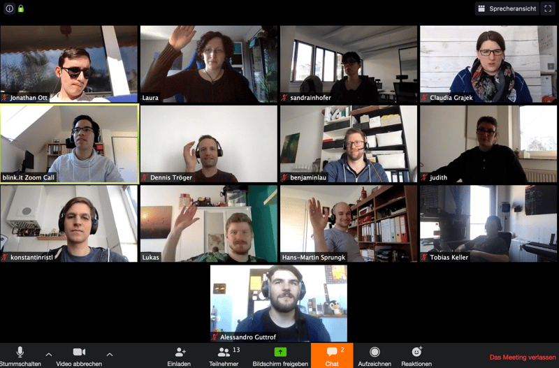 In Zeiten von Corona: blink.it macht Meetings via Zoom 