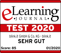 blink.it: Testsiegel eLearning Journal 2020 – "Sehr gut"