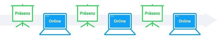 Springer-Modell Blended Learning (Darstellung: blink.it)