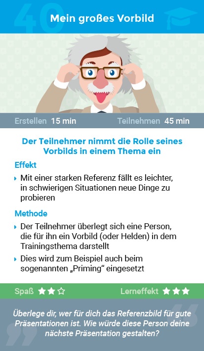 Karte 40 im rocket pack: Die Blended-Learning-Methode 'Mein grosses Vorbild'