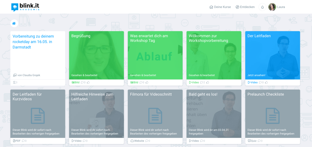 blink.it: So sieht die Online-Vorbereitung auf den rocketday aus