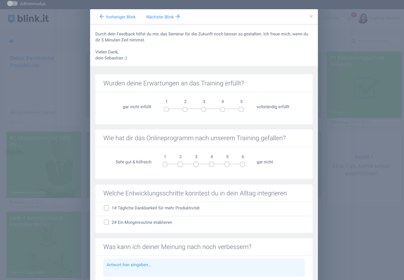 blinkit-persoenliches-training-umfrage