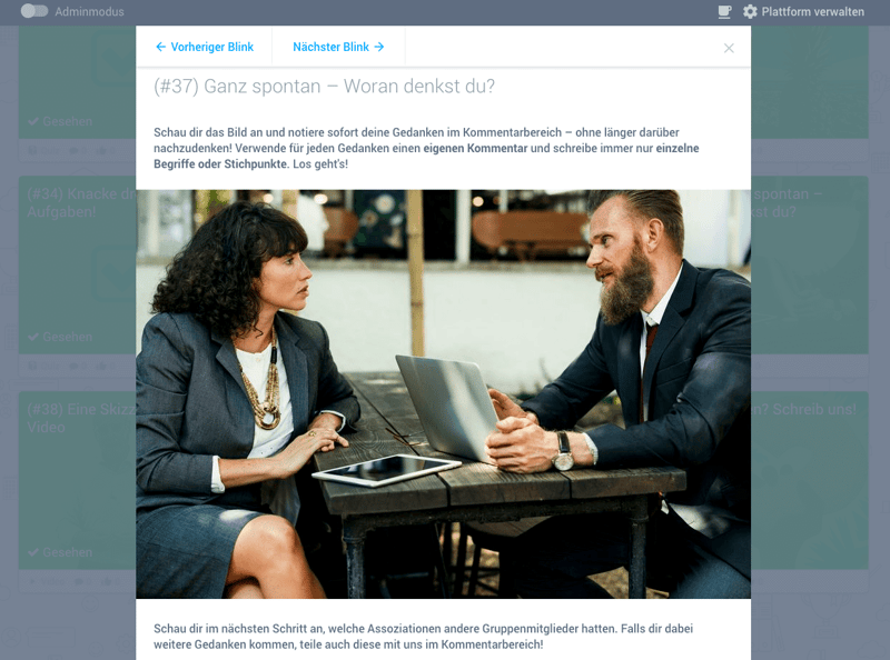 Blended Learning mit digitalen Medien: Beispiel Bild