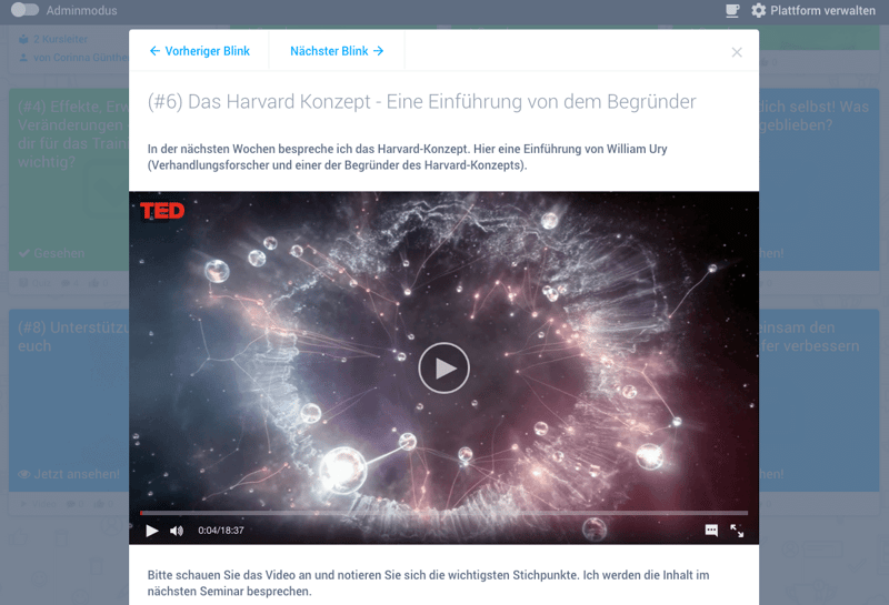 Blended Learning mit digitalen Medien: Beispiel Video im TED Talk