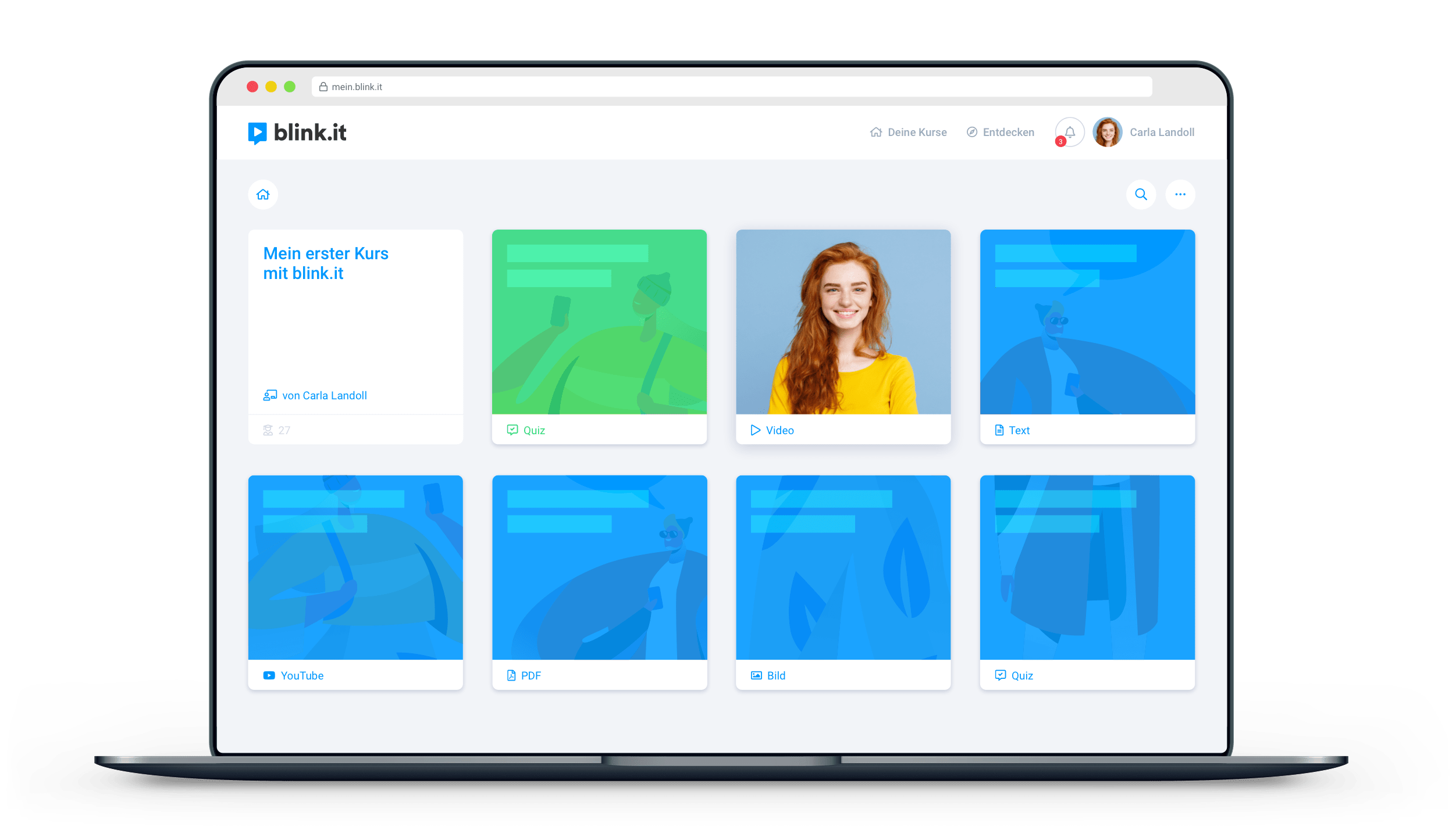 Online-Kurse mit blink.it vielfältig gestalten