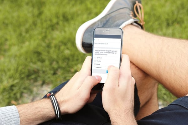 Micro Tests: Mobile Learning Beispiel blink.it 